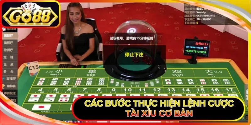 Các bước thực hiện lệnh cược Tài Xỉu cơ bản